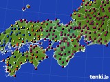 近畿地方のアメダス実況(日照時間)(2021年03月14日)