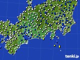 2021年03月14日の東海地方のアメダス(風向・風速)