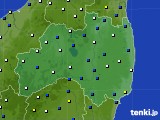 福島県のアメダス実況(風向・風速)(2021年03月14日)