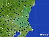 茨城県のアメダス実況(風向・風速)(2021年03月14日)