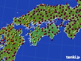 四国地方のアメダス実況(日照時間)(2021年03月15日)