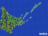道東のアメダス実況(日照時間)(2021年03月17日)