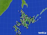 2021年03月17日の北海道地方のアメダス(風向・風速)