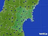 2021年03月17日の宮城県のアメダス(風向・風速)