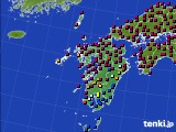 2021年03月18日の九州地方のアメダス(日照時間)