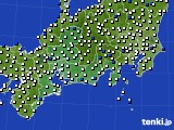 東海地方のアメダス実況(風向・風速)(2021年03月18日)