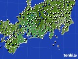 2021年03月20日の東海地方のアメダス(風向・風速)