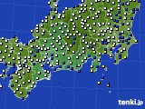 2021年03月21日の東海地方のアメダス(風向・風速)