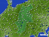 長野県のアメダス実況(風向・風速)(2021年03月21日)