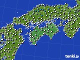四国地方のアメダス実況(気温)(2021年03月22日)