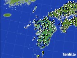 九州地方のアメダス実況(風向・風速)(2021年03月22日)