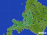 道央のアメダス実況(風向・風速)(2021年03月22日)