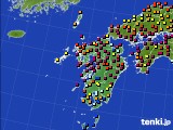 九州地方のアメダス実況(日照時間)(2021年03月24日)