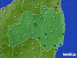福島県のアメダス実況(風向・風速)(2021年03月24日)