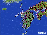九州地方のアメダス実況(日照時間)(2021年03月25日)