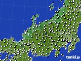 2021年03月25日の北陸地方のアメダス(風向・風速)