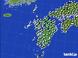 九州地方のアメダス実況(風向・風速)(2021年03月25日)