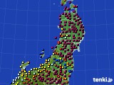 2021年03月27日の東北地方のアメダス(日照時間)