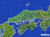 中国地方のアメダス実況(降水量)(2021年03月28日)