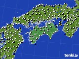 四国地方のアメダス実況(風向・風速)(2021年03月28日)
