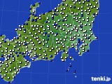 関東・甲信地方のアメダス実況(風向・風速)(2021年03月29日)