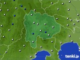 山梨県のアメダス実況(風向・風速)(2021年03月30日)