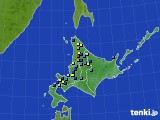 北海道地方のアメダス実況(積雪深)(2021年03月31日)