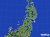 東北地方のアメダス実況(風向・風速)(2021年03月31日)
