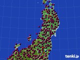 東北地方のアメダス実況(日照時間)(2021年04月01日)