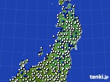 東北地方のアメダス実況(風向・風速)(2021年04月01日)