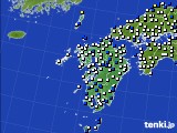 九州地方のアメダス実況(風向・風速)(2021年04月01日)