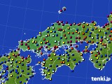 中国地方のアメダス実況(日照時間)(2021年04月02日)