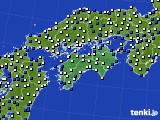2021年04月02日の四国地方のアメダス(風向・風速)