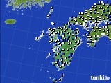 九州地方のアメダス実況(風向・風速)(2021年04月02日)