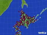 北海道地方のアメダス実況(日照時間)(2021年04月05日)