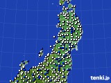 東北地方のアメダス実況(風向・風速)(2021年04月05日)