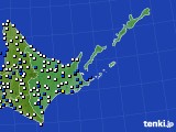 道東のアメダス実況(風向・風速)(2021年04月05日)