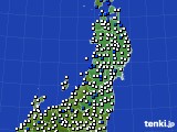東北地方のアメダス実況(風向・風速)(2021年04月06日)