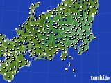 関東・甲信地方のアメダス実況(風向・風速)(2021年04月07日)