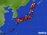 アメダス実況(日照時間)(2021年04月08日)