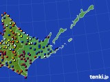 2021年04月08日の道東のアメダス(日照時間)