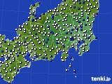 関東・甲信地方のアメダス実況(風向・風速)(2021年04月08日)