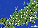 北陸地方のアメダス実況(風向・風速)(2021年04月08日)