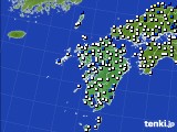 九州地方のアメダス実況(風向・風速)(2021年04月08日)