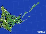 2021年04月08日の道東のアメダス(風向・風速)