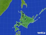 2021年04月09日の北海道地方のアメダス(積雪深)