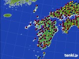 九州地方のアメダス実況(日照時間)(2021年04月09日)