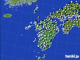 九州地方のアメダス実況(風向・風速)(2021年04月09日)