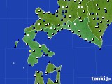 2021年04月09日の道南のアメダス(風向・風速)