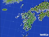 九州地方のアメダス実況(風向・風速)(2021年04月10日)